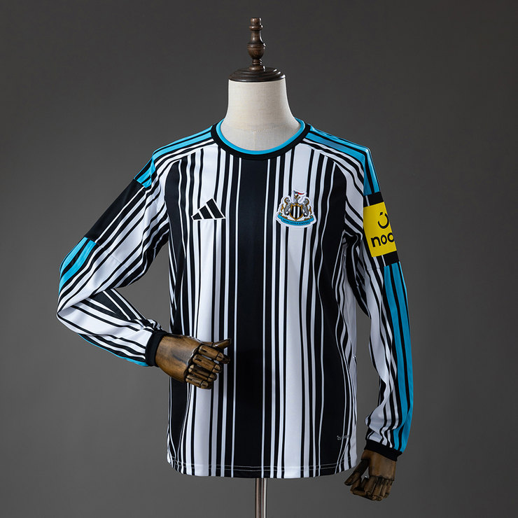 Newcastle United 2026/27 Hemmatröja Herr Långärmad Svart och Vit Fotbollströja