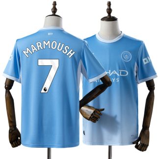 Omar Marmoush 7 Manchester City 2026/27 Hemmatröja Herr Blå Fotbollströja