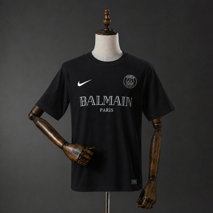 PSG x Balmain 2020/21 Retro Träningströja Herr Svart Fotbollströja