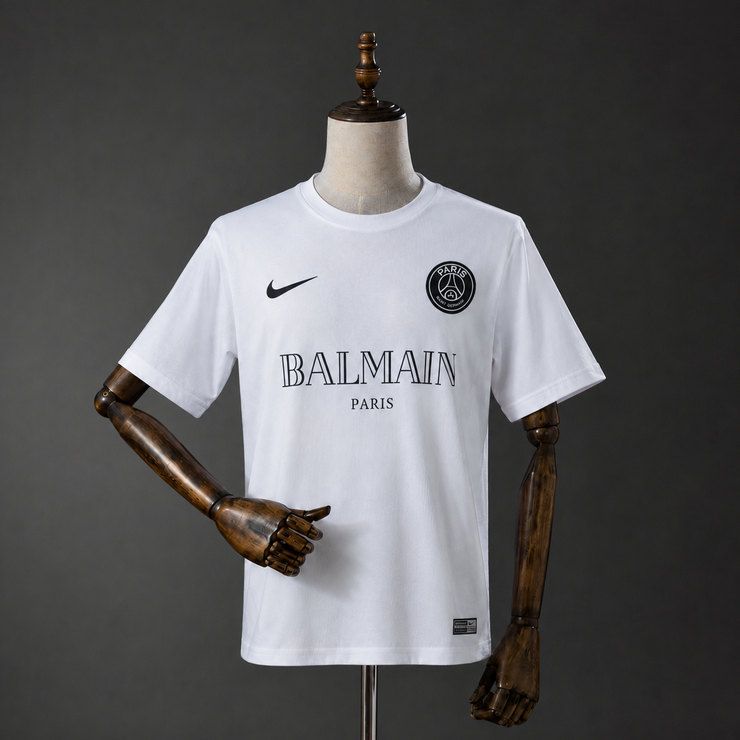 PSG x Balmain 2020/21 Retro Träningströja Herr Vit Fotbollströja