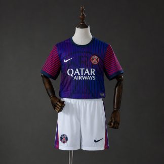 Paris Saint-Germain PSG 2026/27 Uppvärmningströja Barn Fotbollsställ med Shorts