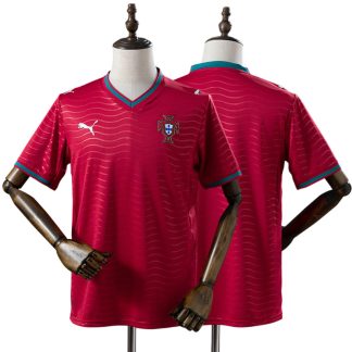 Portugal VM 2026 Hemmatröja Herr Röd Kortärmad Fotbollströja