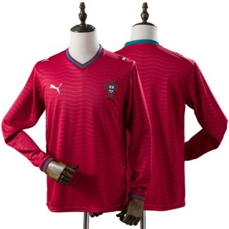 Portugal VM 2026 Hemmatröja Herr Röd Långärmad Fotbollströja