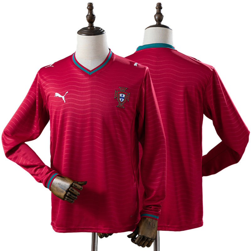 Portugal VM 2026 Hemmatröja Herr Röd Långärmad Fotbollströja