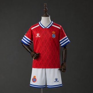 RCD Espanyol 2026/27 Bortaställ Barn Kortärmad med Shorts