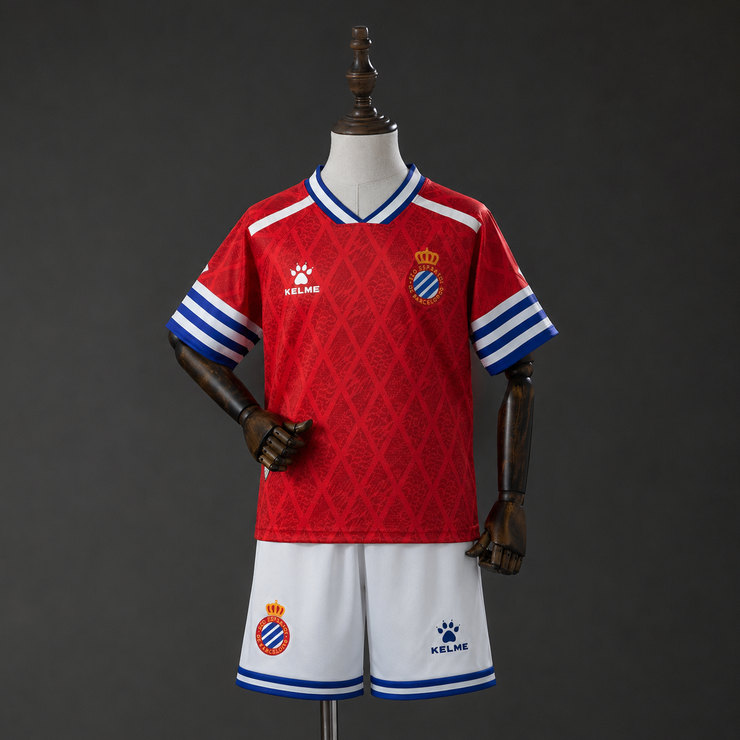 RCD Espanyol 2026/27 Bortaställ Barn Kortärmad med Shorts