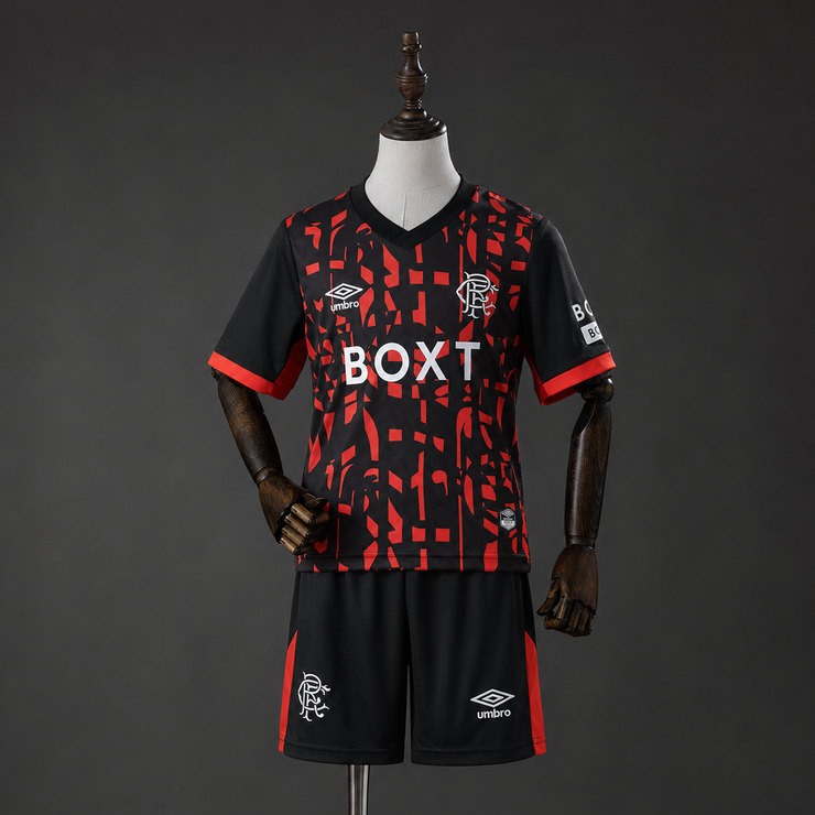 Rangers 2026/27 Tredjeställ Barn Kortärmad med Shorts
