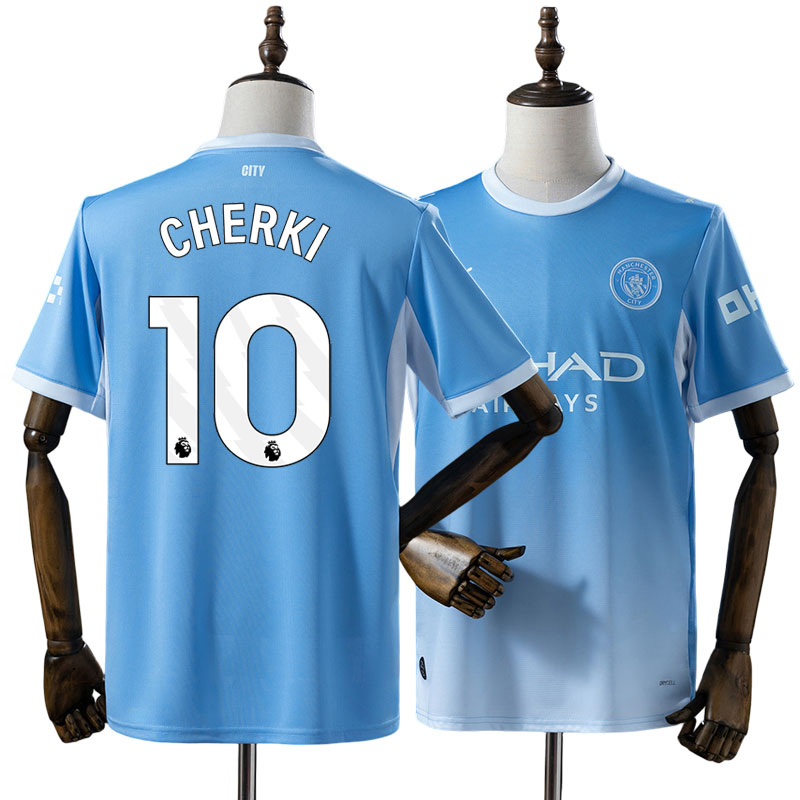 Rayan Cherki 10 Manchester City 2026/27 Hemmatröja Herr Blå Fotbollströja