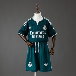 Real Madrid 2026/27 Bortaställ Barn Mörkgrön med Shorts
