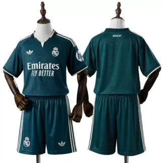 Real Madrid 2026/27 Bortatröja Barn Kortärmad Grön med Shorts