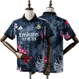 Real Madrid 2026/27 Drakmönster Herr Svart Fotbollströja