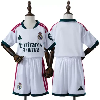 Real Madrid 2026/27 Hemmatröja Barn Kortärmad Vit med Shorts