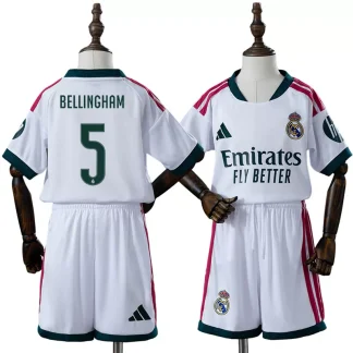 Real Madrid 2026/27 Jude Bellingham 5 Hemmaställ Barn Vit med Shorts