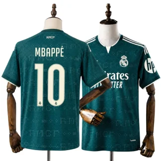 Real Madrid 2026/27 Kylian Mbappé 10 Bortatröja Herr Grön Fotbollströja
