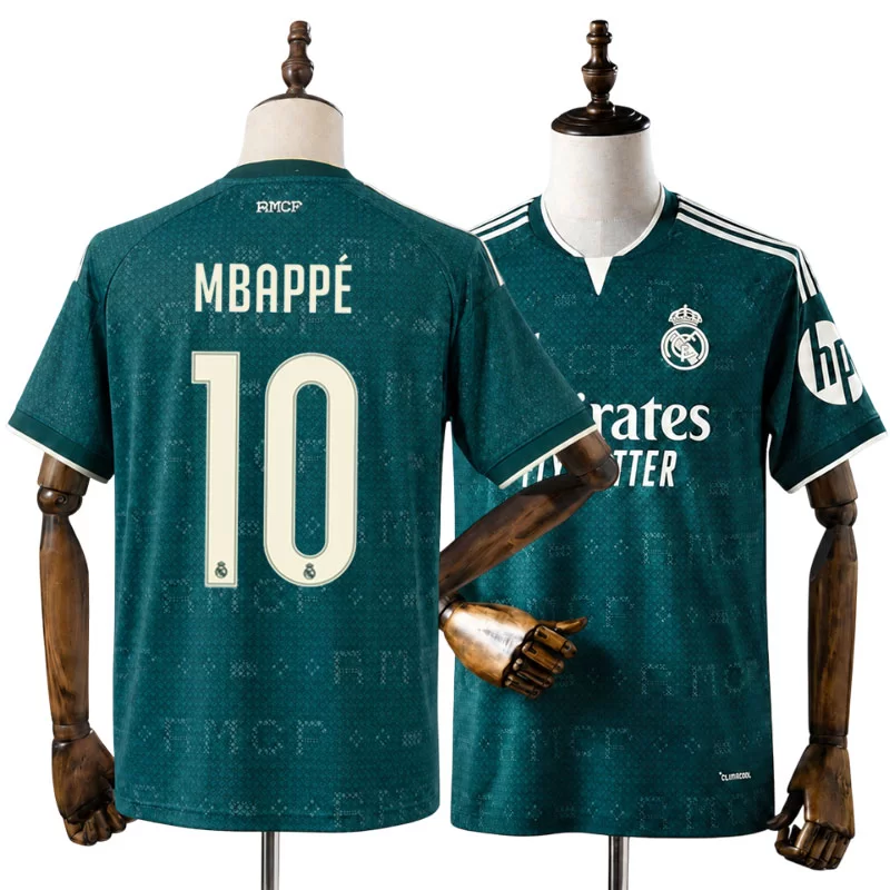 Real Madrid 2026/27 Kylian Mbappé 10 Bortatröja Herr Grön Fotbollströja