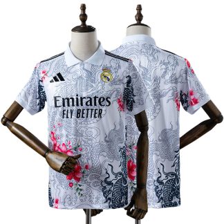 Real Madrid 2026/27 Specialutgåva Herr Vit Fotbollströja med Drakdetaljer