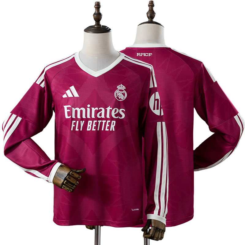 Real Madrid 2026/27 Tredjetröja Herr Långärmad Rosa Fotbollströja
