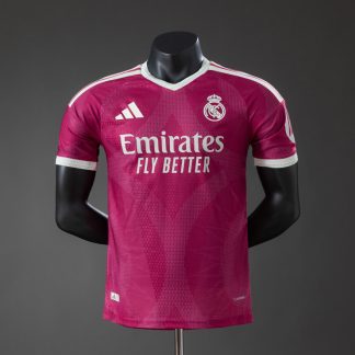 Real Madrid 2026/27 Tredjetröja Spelarversion Herr Rosa och Offvit Fotbollströja
