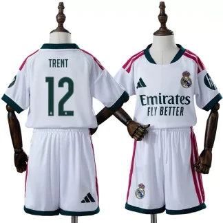 Real Madrid 2026/27 Trent Alexander-Arnold 12 Hemmaställ Barn Vit med Shorts