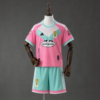 Real Oviedo 2026/27 Bortaställ Barn Kortärmad med Shorts