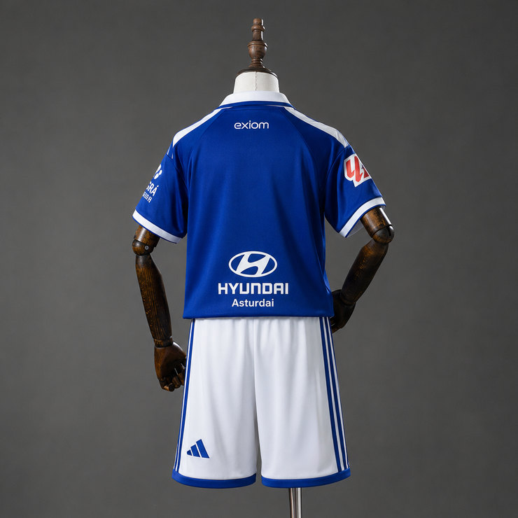 Real Oviedo 2026/27 Hemmaställ Barn Kortärmad med Shorts