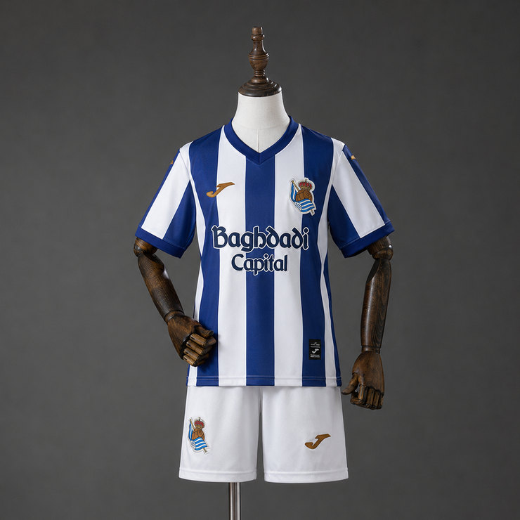 Real Sociedad 2026/27 Hemmaställ Barn Kortärmad med Shorts
