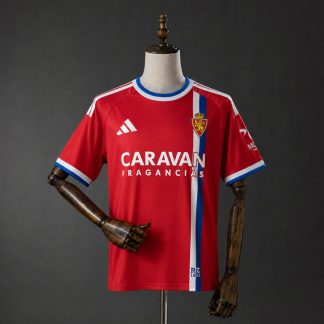 Real Zaragoza 2026/27 Bortatröja Herr Röd Fotbollströja