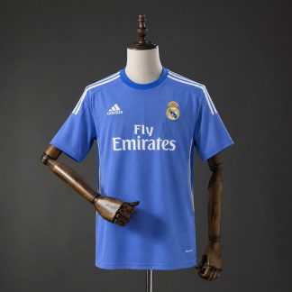 Retro Real Madrid 2013/14 Bortatröja Herr Blå och Vit Fotbollströja