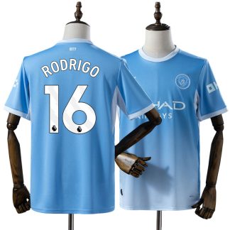 Rodrigo 16 Manchester City 2026/27 Hemmatröja Herr Blå Fotbollströja