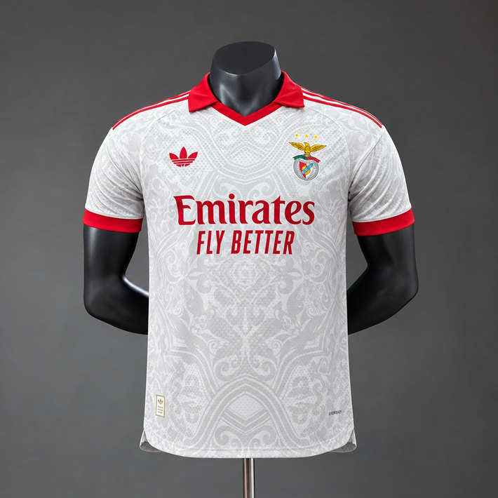SL Benfica 2026/27 Bortatröja Spelarversion Herr Vit och Röd