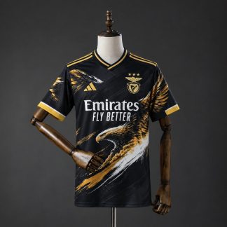 SL Benfica 2026/27 Specialtröja Herr Svart och Guld Fotbollströja