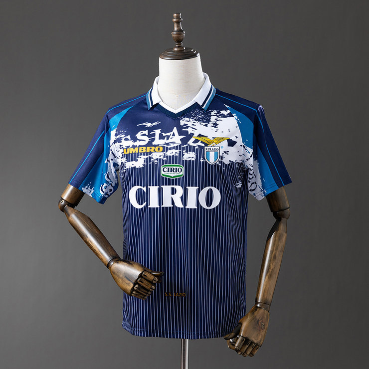 SS Lazio 1996/97 Retro Tredjetröja Herr Marinblå Fotbollströja