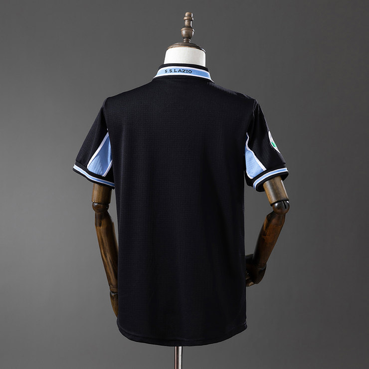 SS Lazio 1998/99 Retro Tredjetröja Herr Svart Fotbollströja