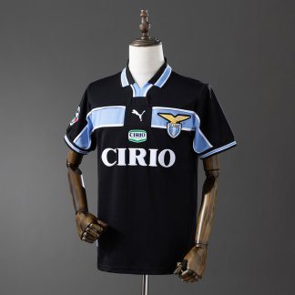 SS Lazio 1998/99 Retro Tredjetröja Herr Svart Fotbollströja
