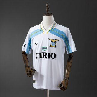 SS Lazio 1999/00 Retro Bortatröja Herr Vit Fotbollströja