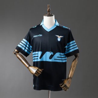 SS Lazio 2015/16 Retro Bortatröja Herr Svart och Ljusblå Fotbollströja