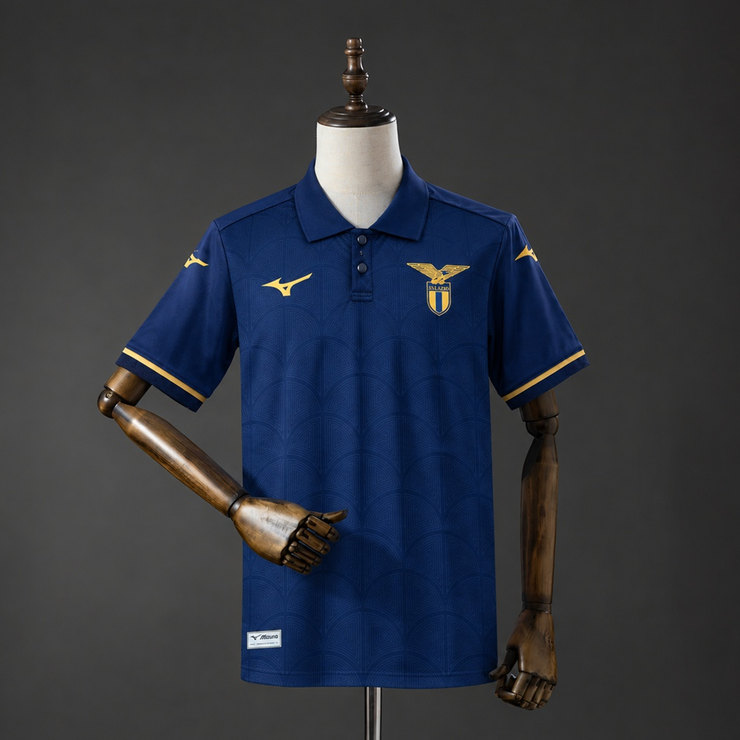 SS Lazio 2026/27 Tredjetröja Herr Marinblå och Guld Fotbollströja