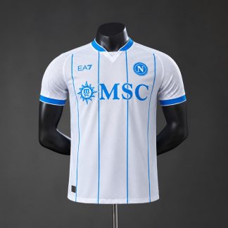 SSC Napoli 2026/27 Bortatröja Spelarversion Herr Vit och Blå Fotbollströja
