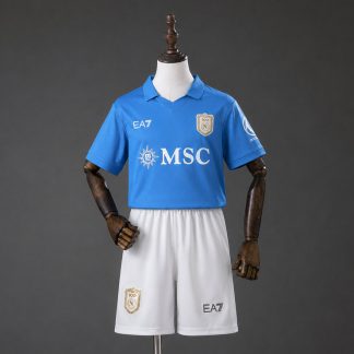 SSC Napoli 2026/27 Hemmaställ Barn Kortärmad med Shorts