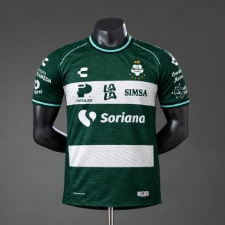 Santos Laguna 2026/27 Hemmatröja Spelarversion Herr Grön och Vit