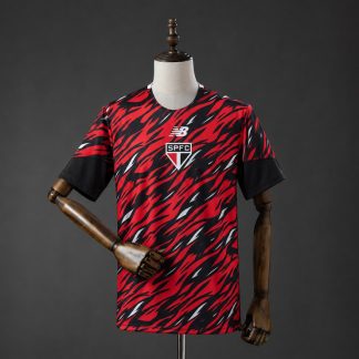 São Paulo 2026/27 Uppvärmningströja Herr Röd Svart Fotbollströja