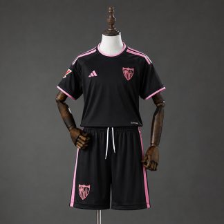 Sevilla FC 2026/27 Tredjeställ Barn Svart med Shorts