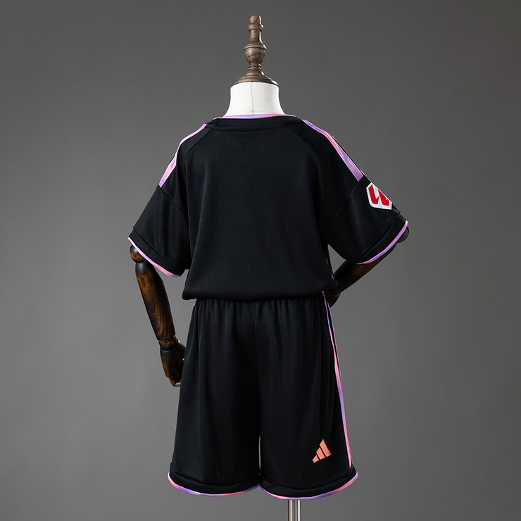 Sevilla FC 2026/27 Tredjeställ Barn Svart och Laxrosa med Shorts