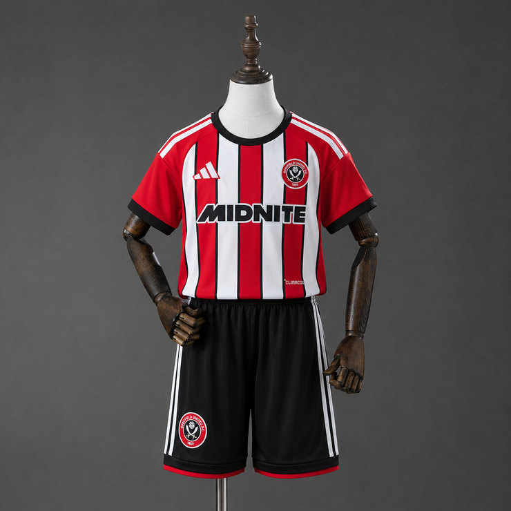 Sheffield United 2026/27 Hemmaställ Barn med Shorts