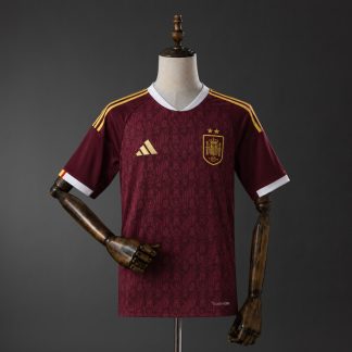 Spanien 2026 Jubileumströja Herr Vinröd Fotbollströja