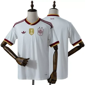 Spanien VM 2026 Bortatröja Herr Vit Kortärmad Fotbollströja