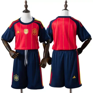 Spanien VM 2026 Hemmaställ Barn Röd Kortärmad med Shorts