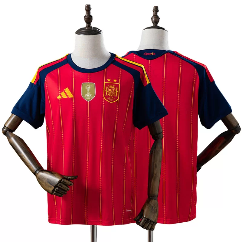 Spanien VM 2026 Hemmatröja Herr Röd Kortärmad Fotbollströja