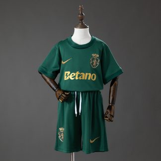Sporting CP 2026/27 120-årsjubileum Jubileumsställ Barn Grön med Shorts