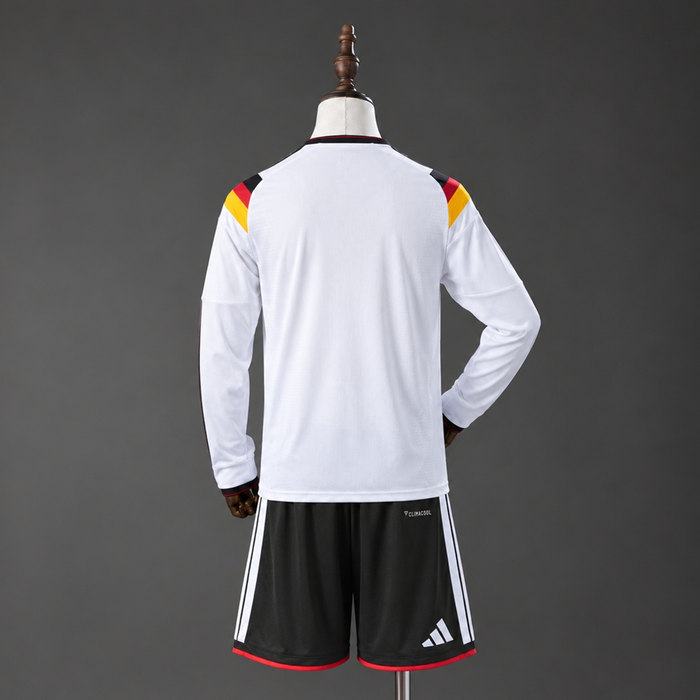 Tyskland VM 2026 Hemmaställ Barn Långärmat Fotbollsställ med Shorts